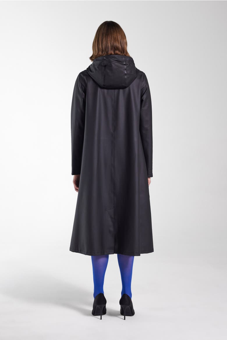 Mosebacke Long Raincoat, Alternate, color, Black