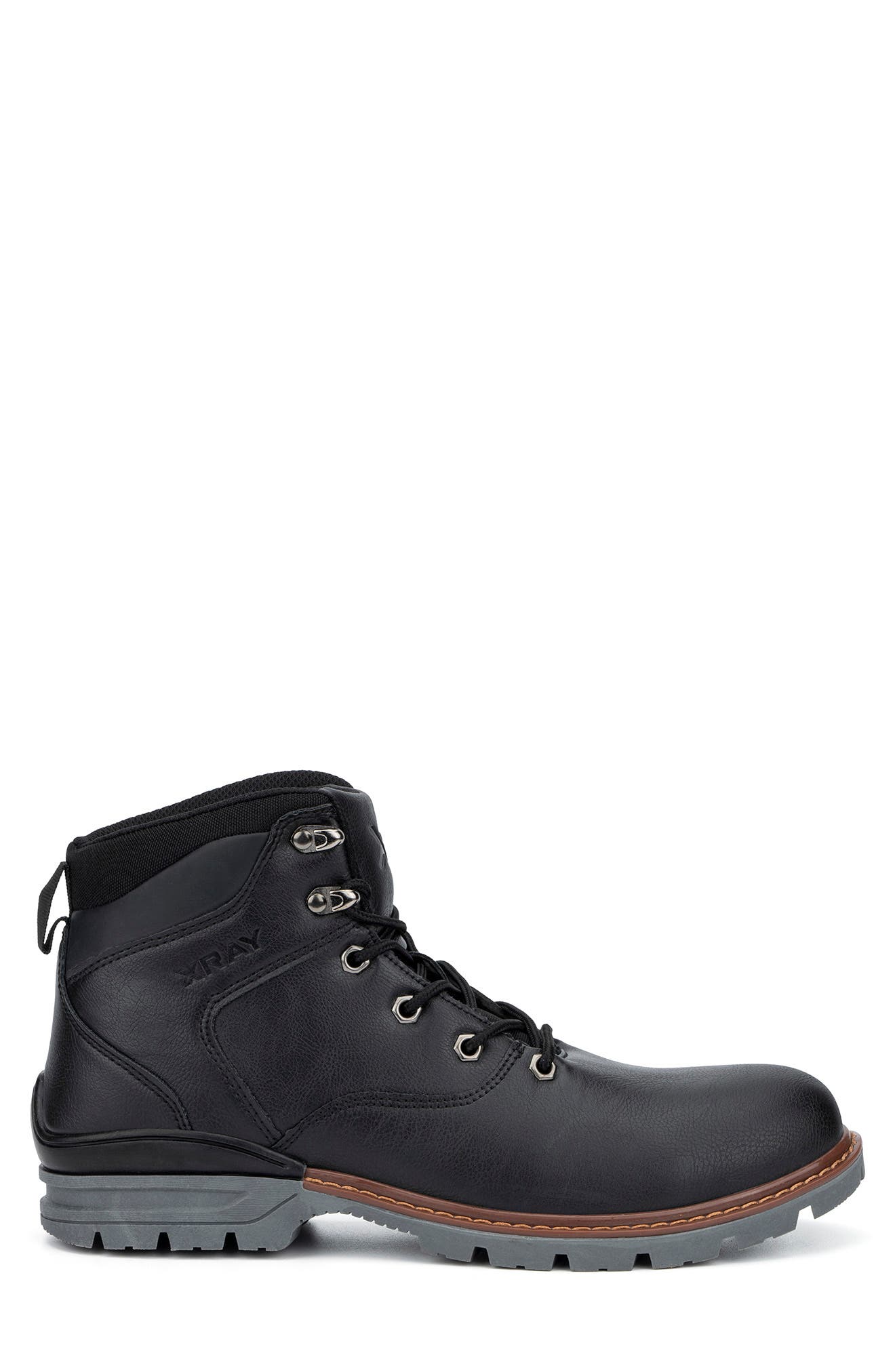 XRAY Black Star Lace-Up Work Boot, Alternate, color, 