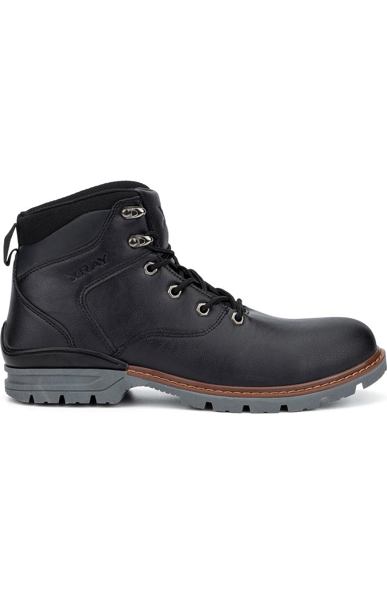 XRAY Black Star Lace-Up Work Boot, Alternate, color,