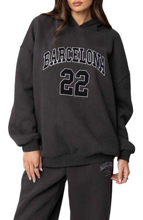 Barcelona Oversize Graphic Hoodie