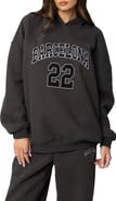 EDIKTED Barcelona Oversize Graphic Hoodie
