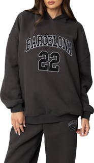 EDIKTED Barcelona Oversize Graphic Hoodie