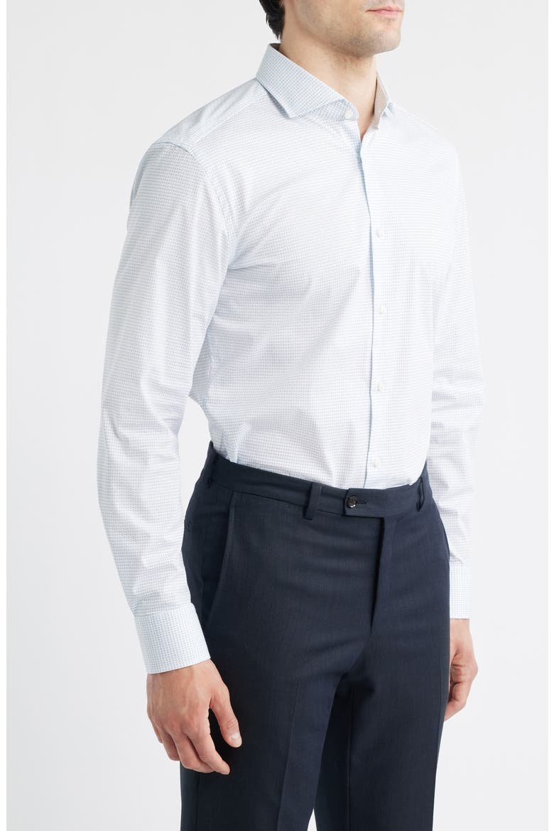 Hank Kent Slim Fit Stretch Cotton Dress Shirt, Alternate, color, LIGHT PASTEL BLUE