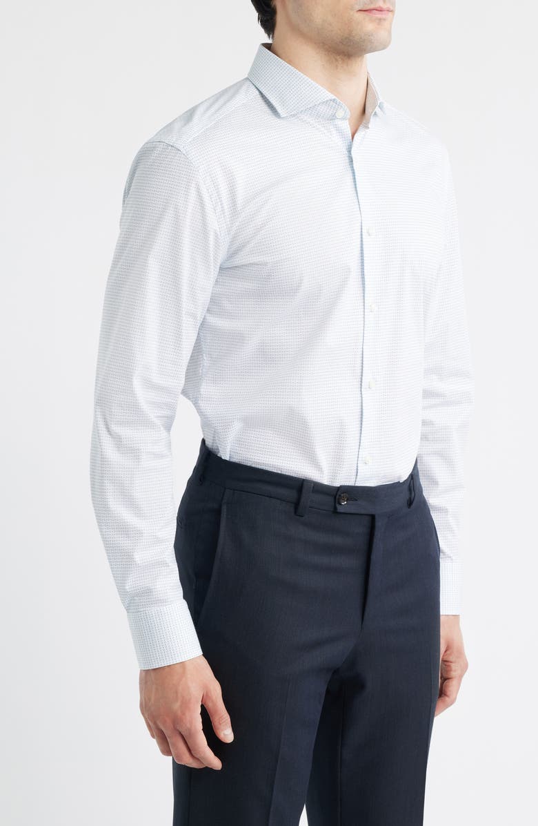 BOSS Hank Kent Slim Fit Stretch Cotton Dress Shirt, Alternate, color, Light Pastel Blue