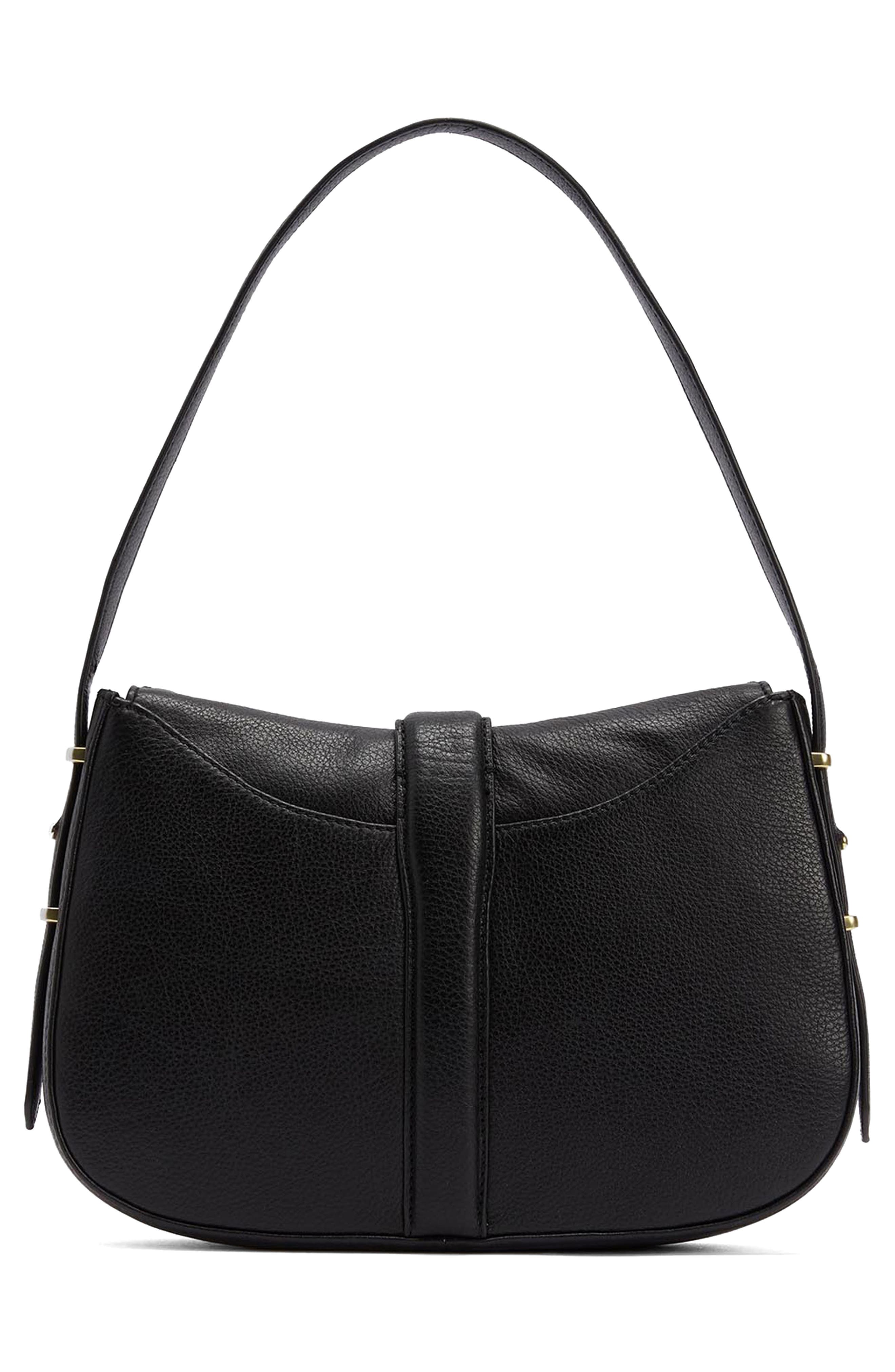 Barbour Alder Leather Sling Bag, Alternate, color, Black