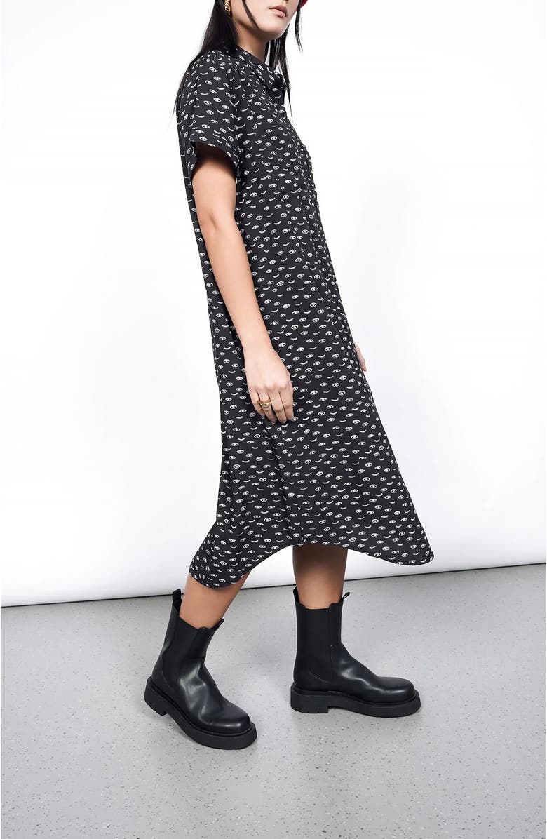 WILDFANG The Empower Shirt Dress, Alternate, color, Wink Black