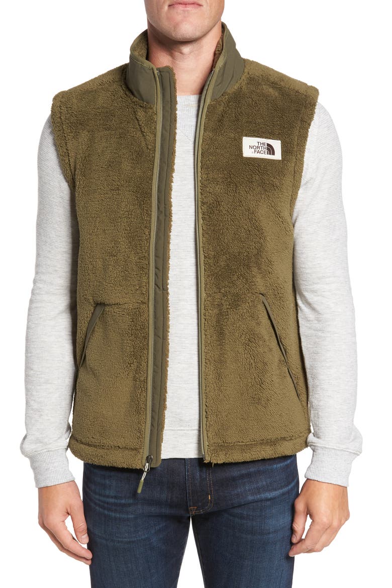 Campshire Fleece Vest, Main, color, GREEN