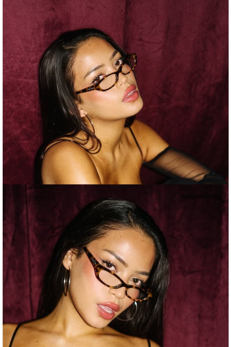Gisele Blue Light Glasses, Alternate, color, Brown