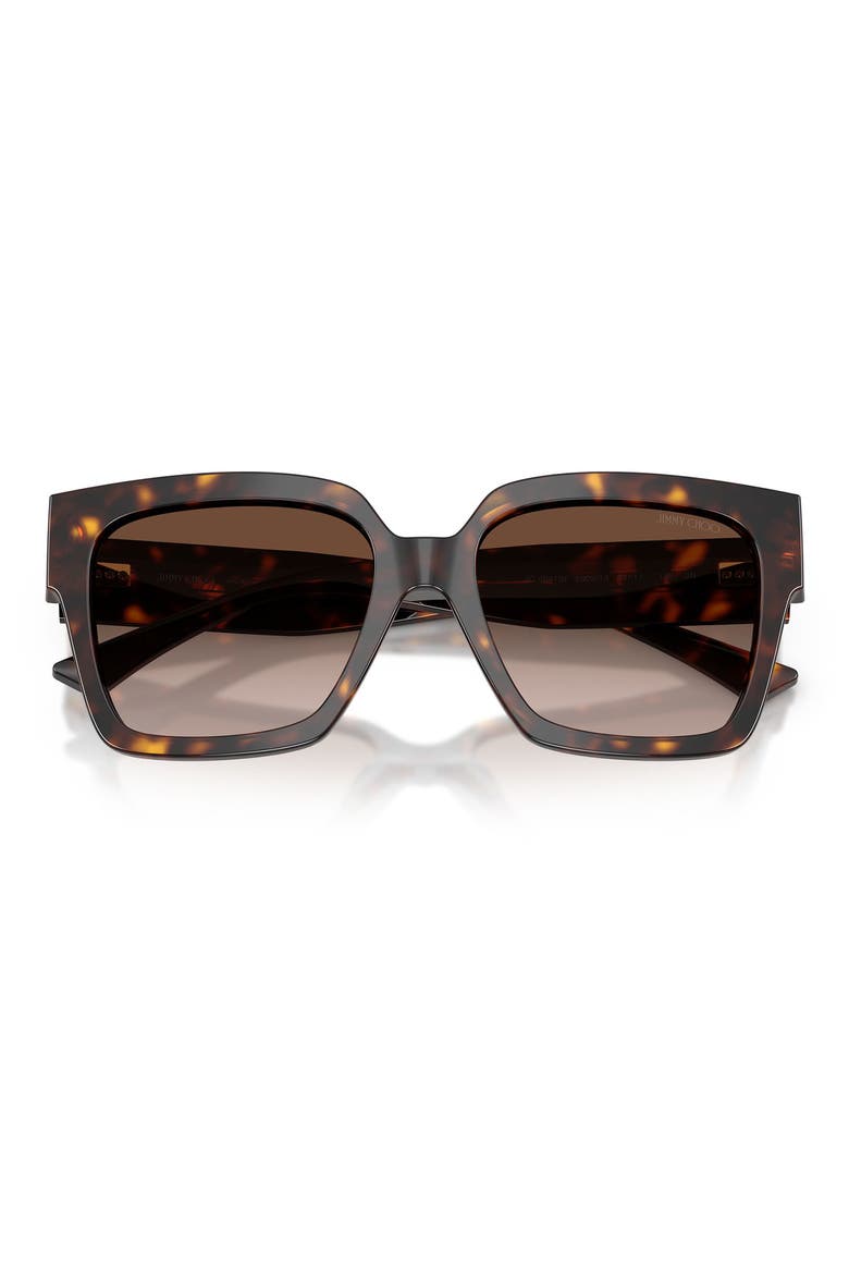 54mm Gradient Square Sunglasses, Main, color, HAVANA / GRADIENT BROWN