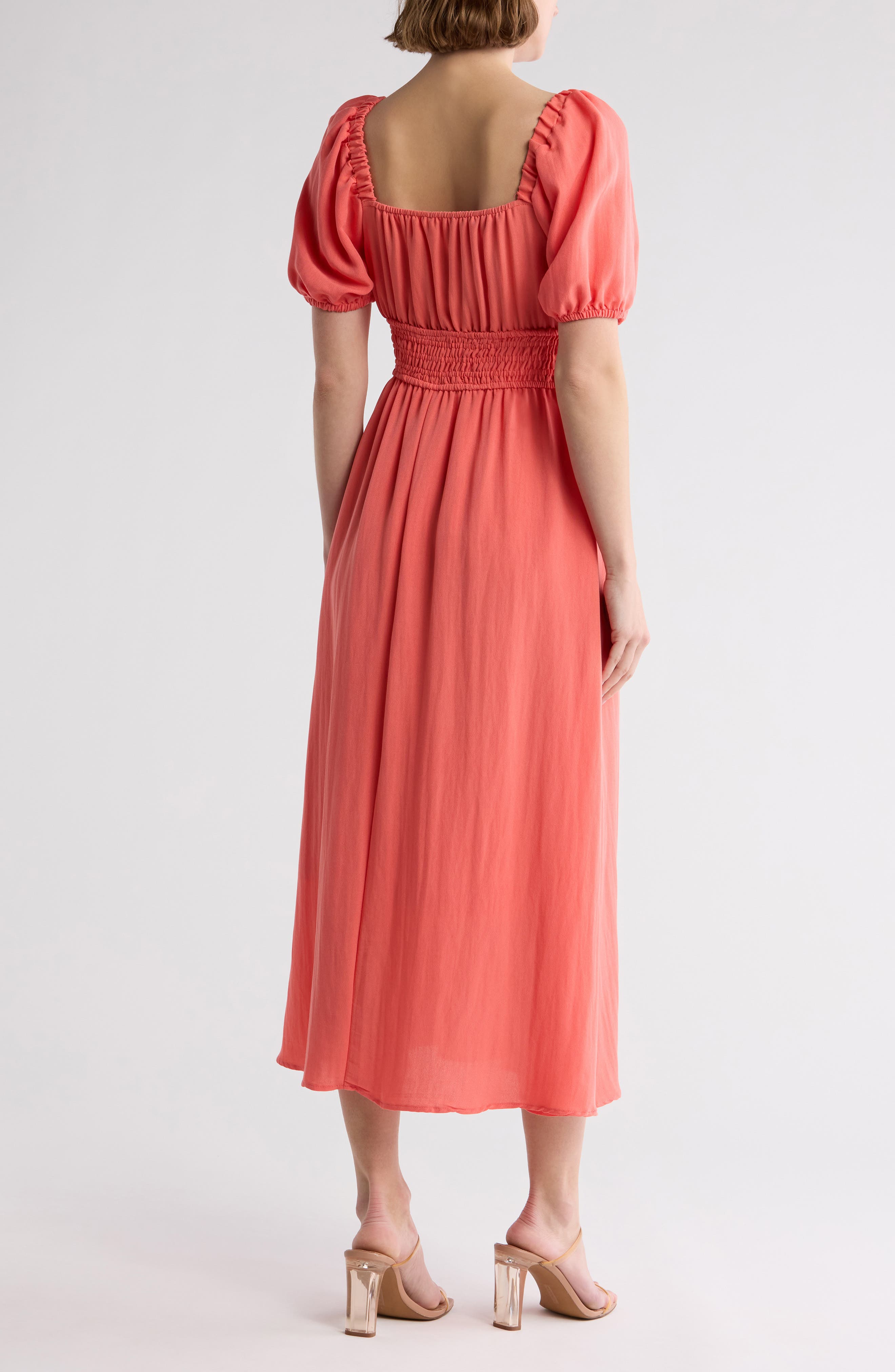 Puff Sleeve Midi Dress - image 4