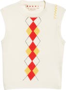 Marni Argyle Sleeveless Wool Sweater