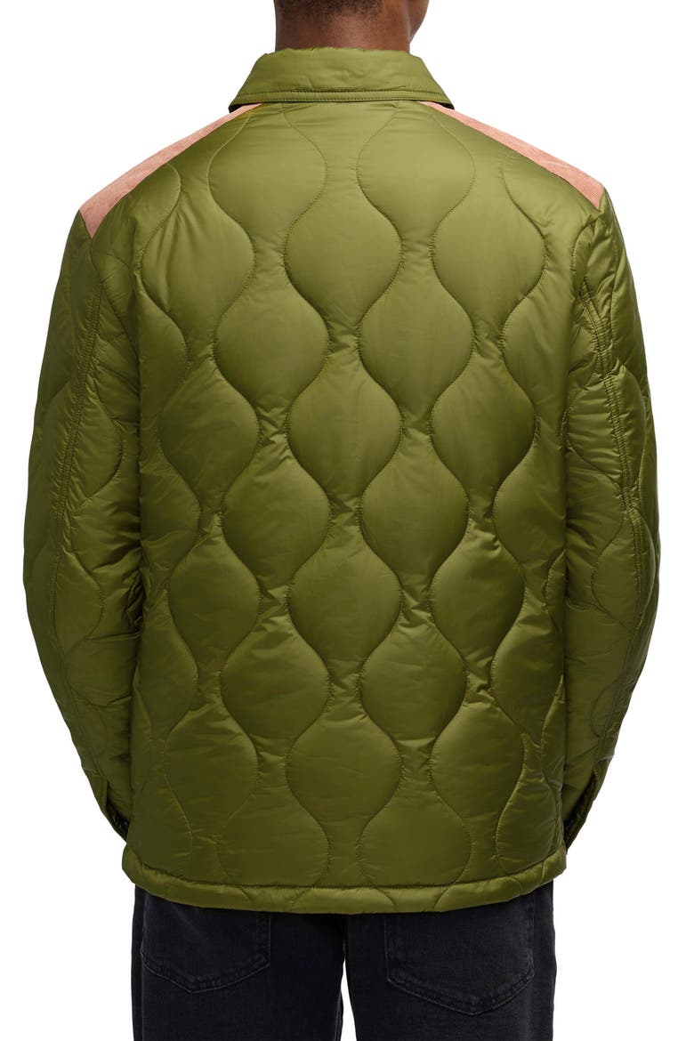 Ivik Quilted Shirt Jacket, Alternate, color, MOSS GREEN