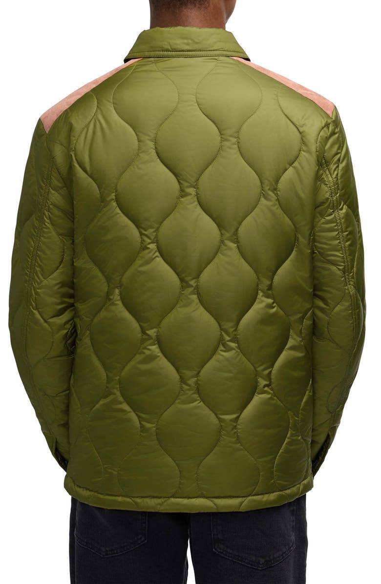 Scotch & Soda Ivik Quilted Shirt Jacket, Alternate, color, Moss Green