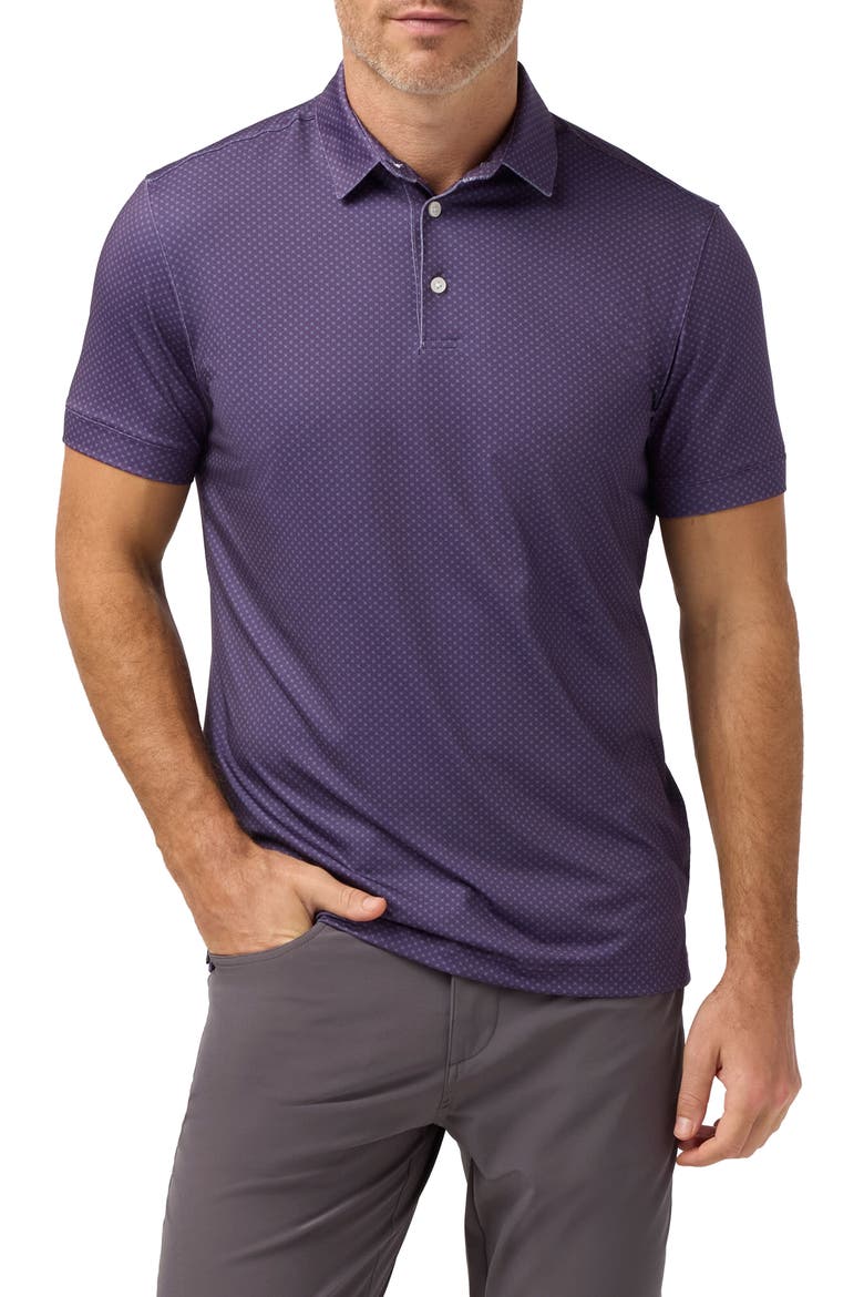 Versa Trim Fit Performance Golf Polo, Main, color, PASSION PURPLE CREST DOT