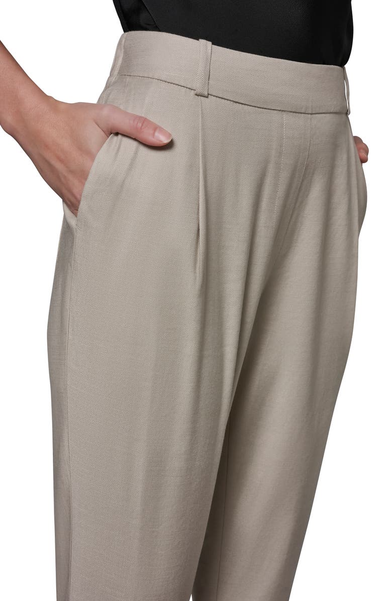 Donna Karan New York Linen Blend Straight Leg Ankle Pants, Alternate, color, Tuscan Grey