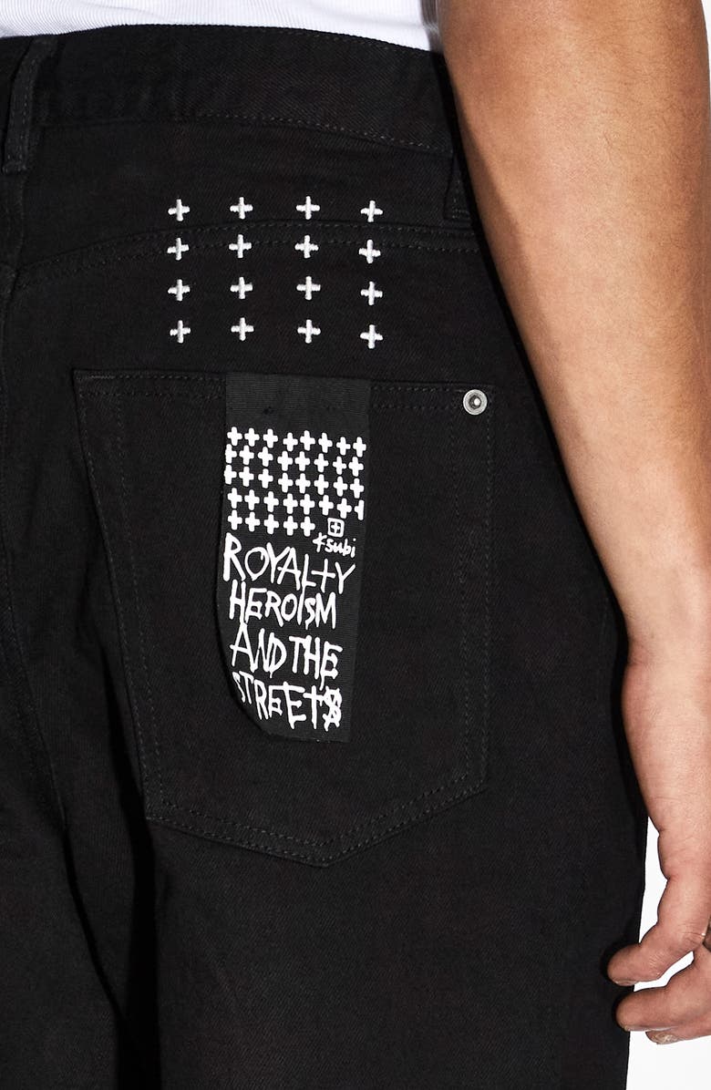 Ksubi Anti K Blackout Relaxed Straight Leg Jeans, Alternate, color, Black