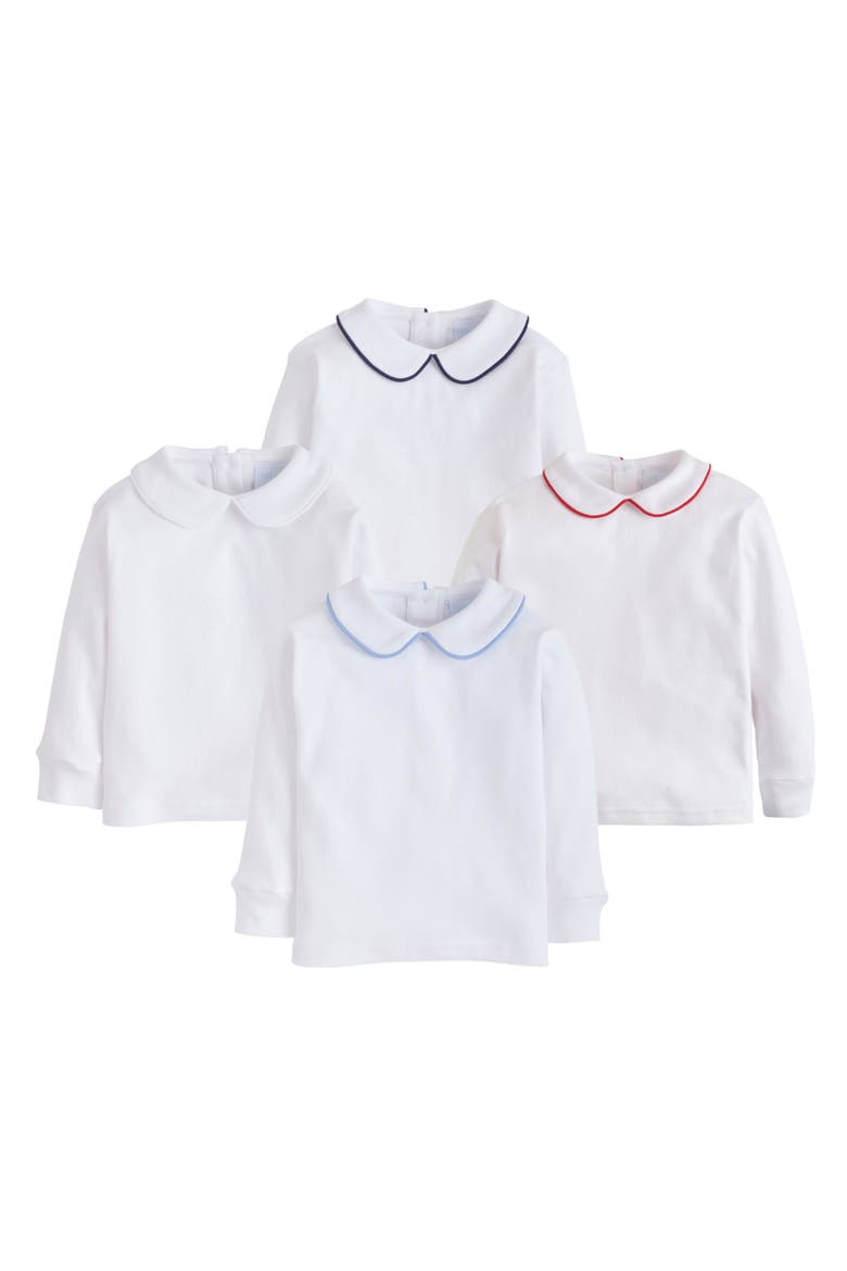 Kids' Long Sleeve Piped Peter Pan Shirt, Alternate, color, Light Blue