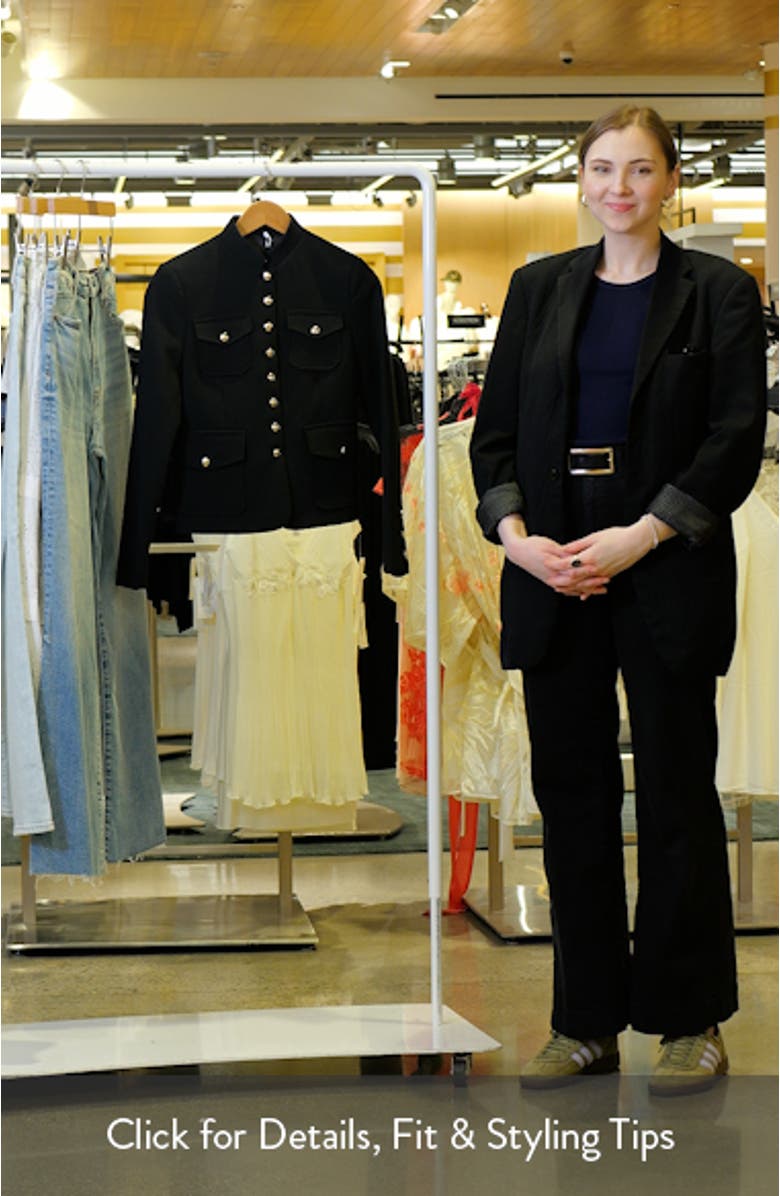 Mandarin Collar Snap Front Jacket, sales video thumbnail