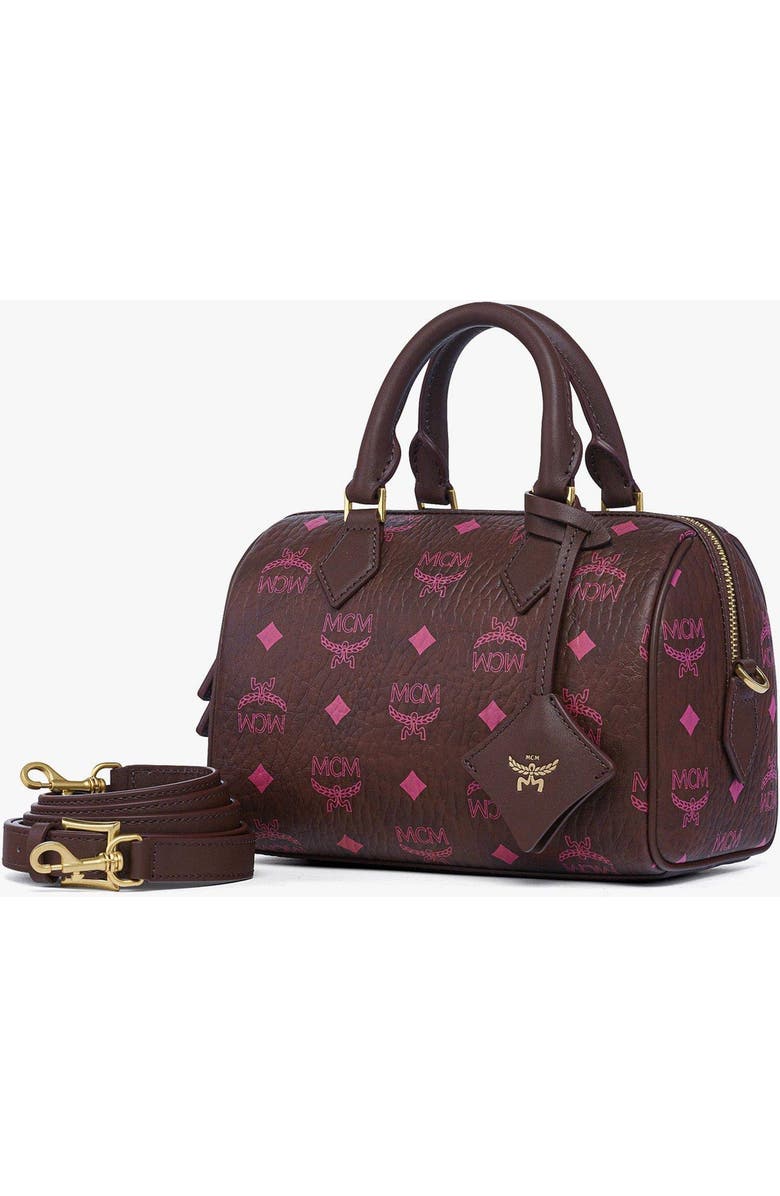 MCM Ella Boston Bag in Maxi Visetos, Alternate, color, Cinnamon