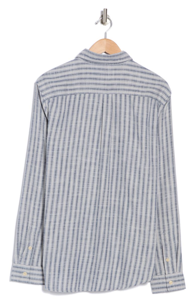 Lucky Brand Stripe Ballona Cotton Button-Up Shirt, Alternate, color, Blue Stripe