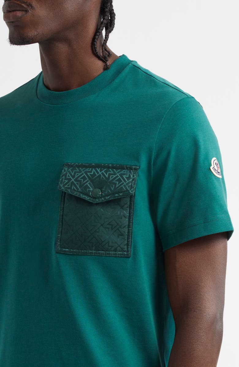 Moncler Logo Patch Cotton Pocket T-Shirt, Alternate, color, 