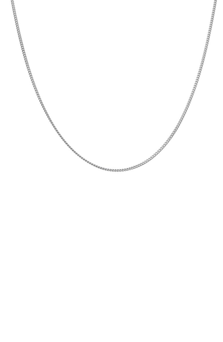 FZN Curb Chain Necklace, Main, color, White