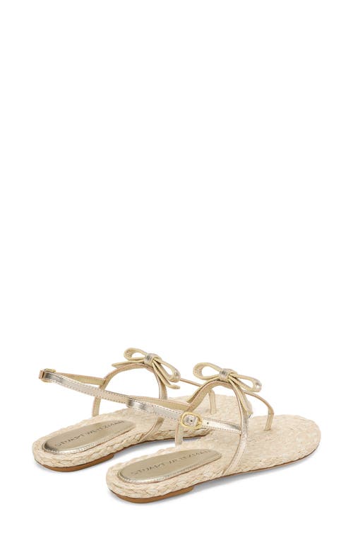 Shop Stuart Weitzman Felicity Slingback Espadrille Sandal In Light Gold/natural