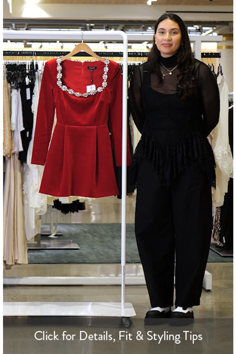 Kimberly Rhinestone Velvet Dress video