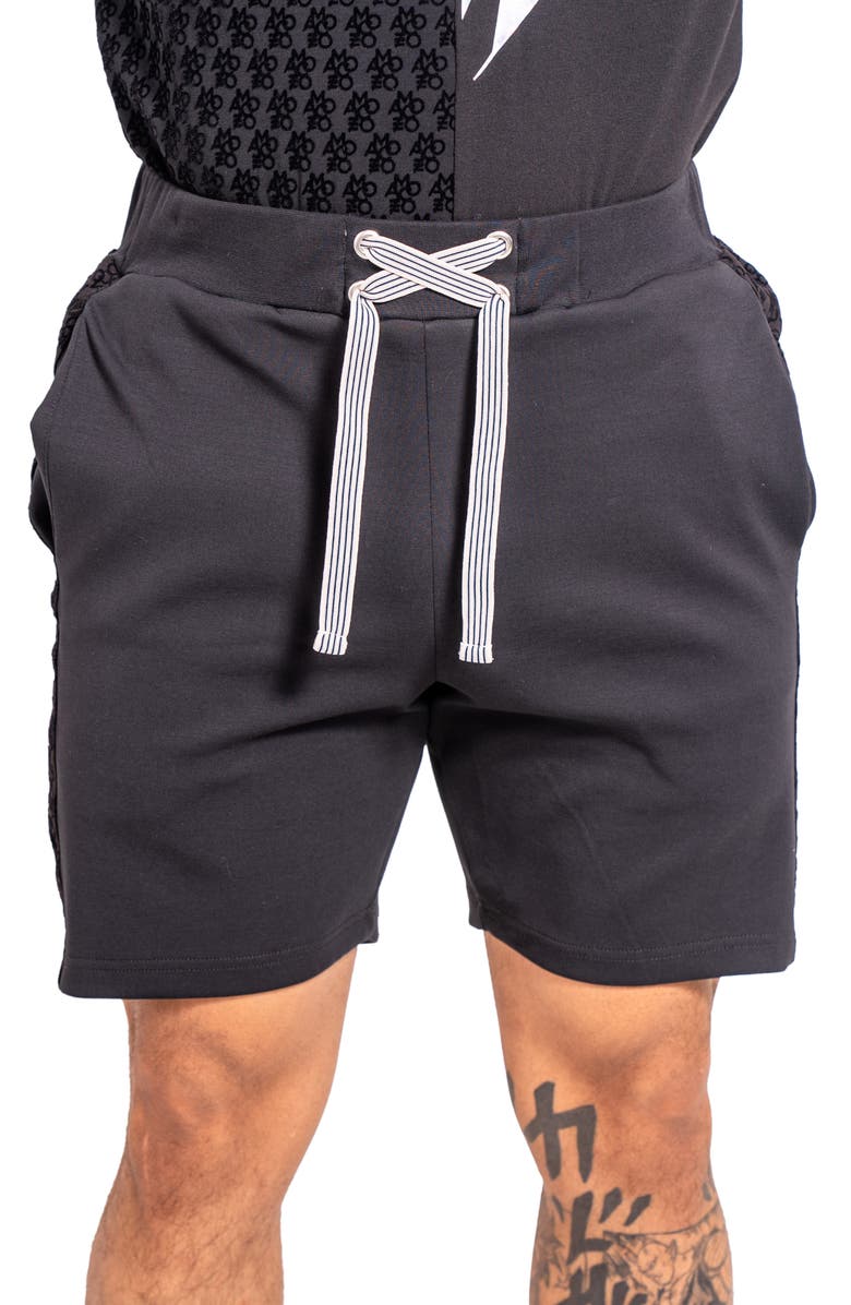 Maceoo Resistance70 Blue Knit Drawstring Shorts, Main, color, Blue