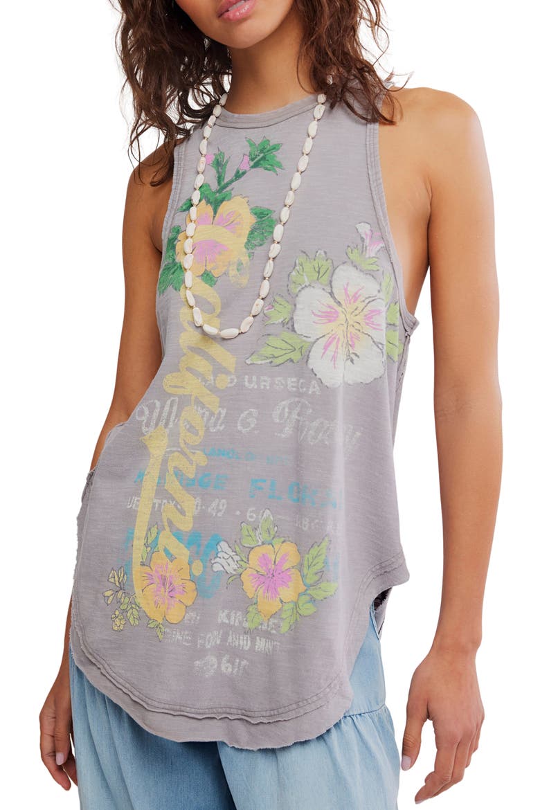 Rosie Graphic Tank, Main, color, GREY COMBO