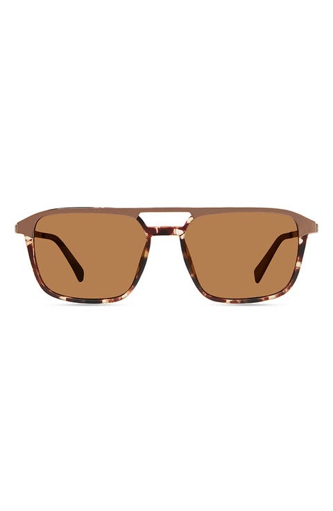 Atlas 54mm Polarized Aviator Sunglasses
