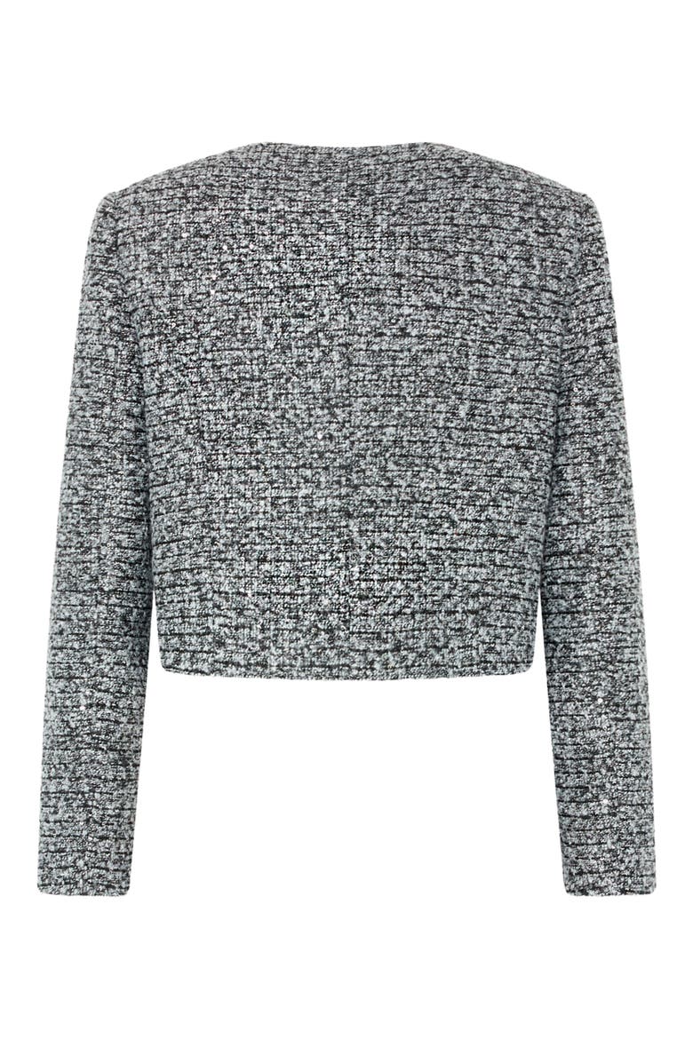 Selena Cropped Jacket, Alternate, color, GREY MULTI