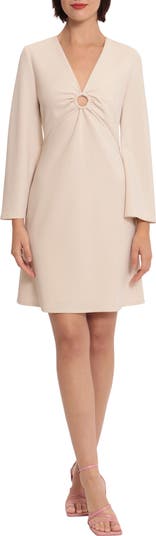 O-Ring Flare Long Sleeve Minidress