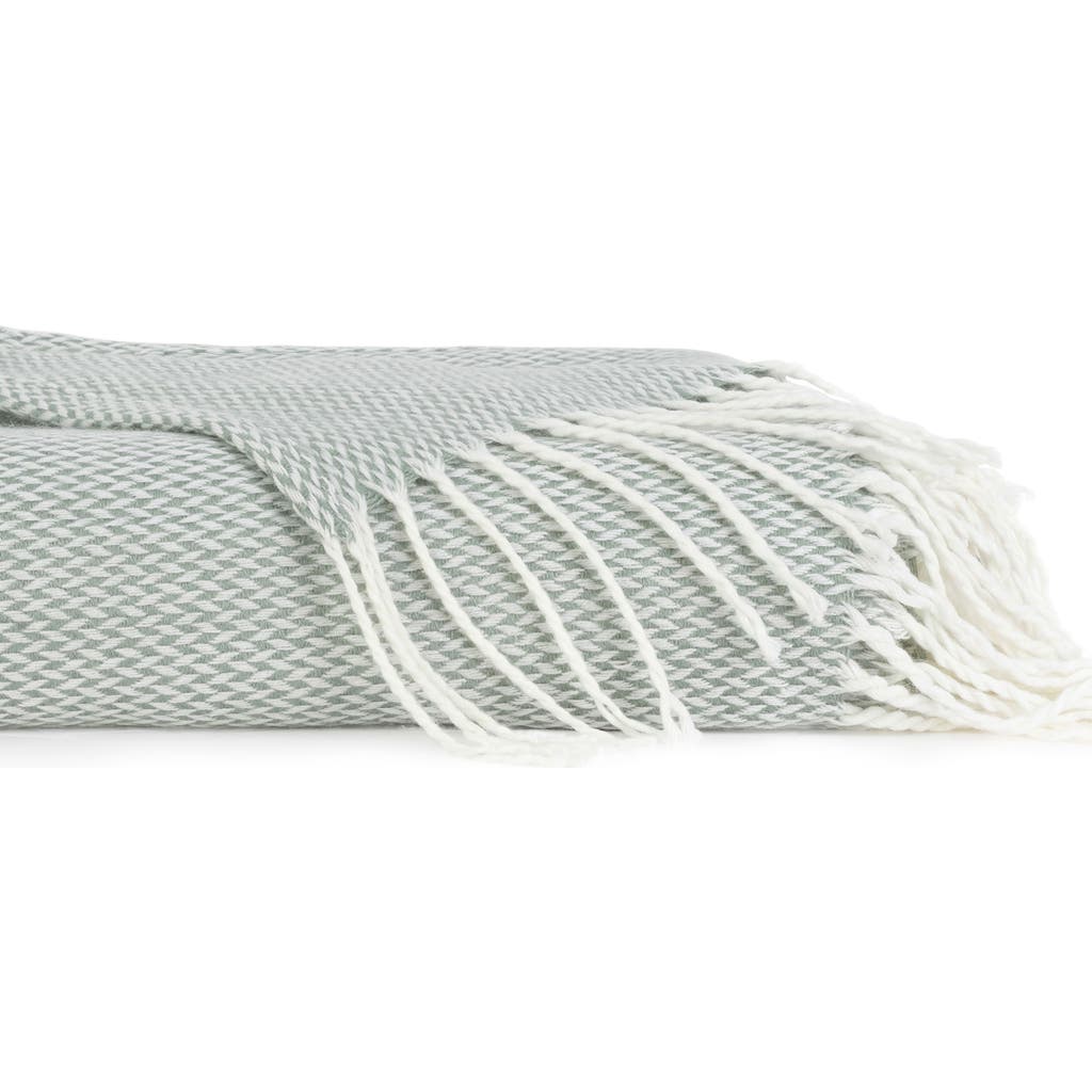 Ienjoy Home Herringbone Throw Blanket In Eucalyptus