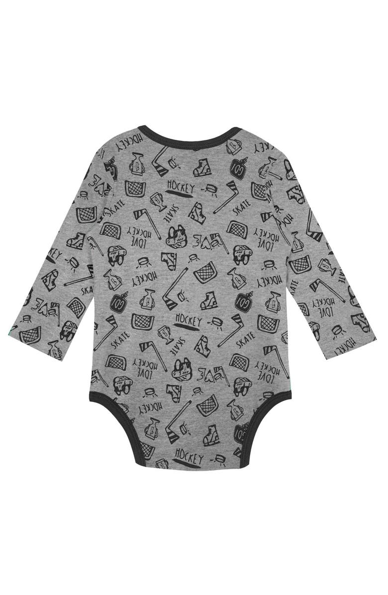 Outerstuff Infant Gray Los Angeles Kings Dynamic Defender Long Sleeve Bodysuit, Alternate, color, 