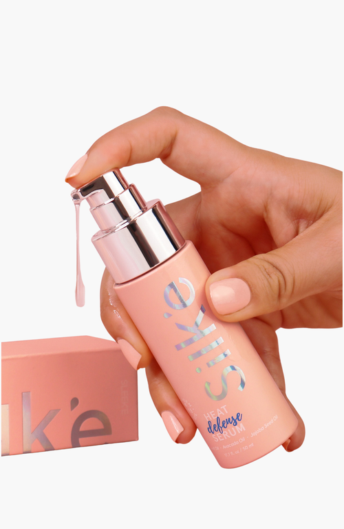 Sleeke Hair Silk'e Heat Defense Hair Serum In Light Peach/blush