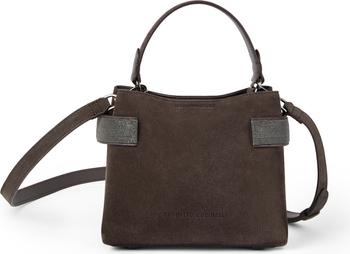 ハンドバッグ BRUNELLO CUCINELLI Top-Handle Essence bag in calfskin with P Brunello Cucinelli Essence Monili Leather Top-Handle Bag