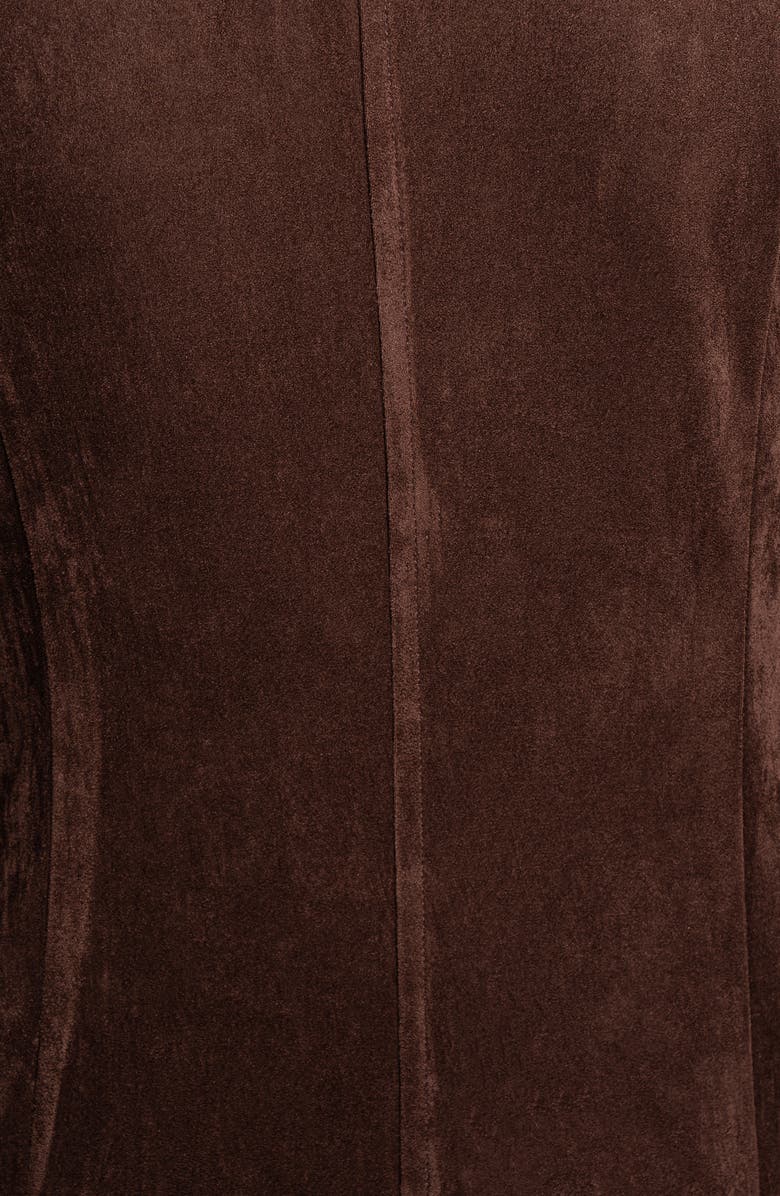 JLUXLABEL Double Breasted Faux Suede Coat, Alternate, color, 