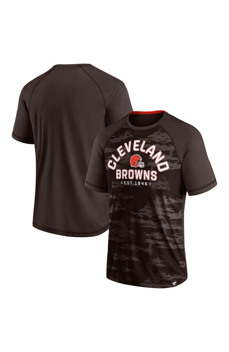 FANATICS Men's Fanatics Brown Cleveland Browns Hail Mary Raglan T-Shirt, Alternate, color, Brown