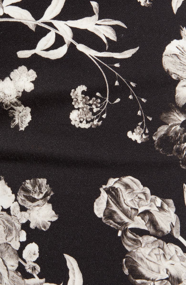 JEN7 by 7 For All Mankind High Waist Floral Print Ankle Skinny Jeans, Alternate, color,