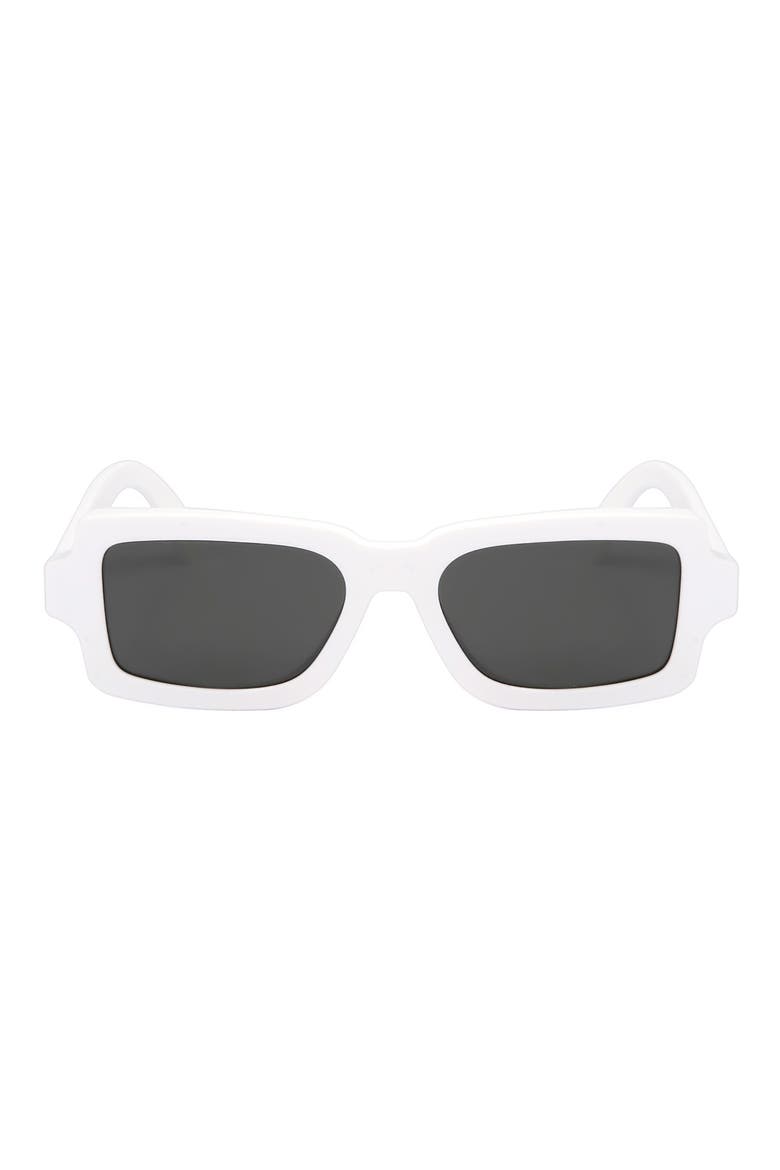 54mm Square Sunglasses, Main, color, WHITE/ DARK GREY