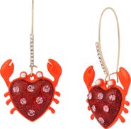 Betsey Johnson Crab Drop Earrings