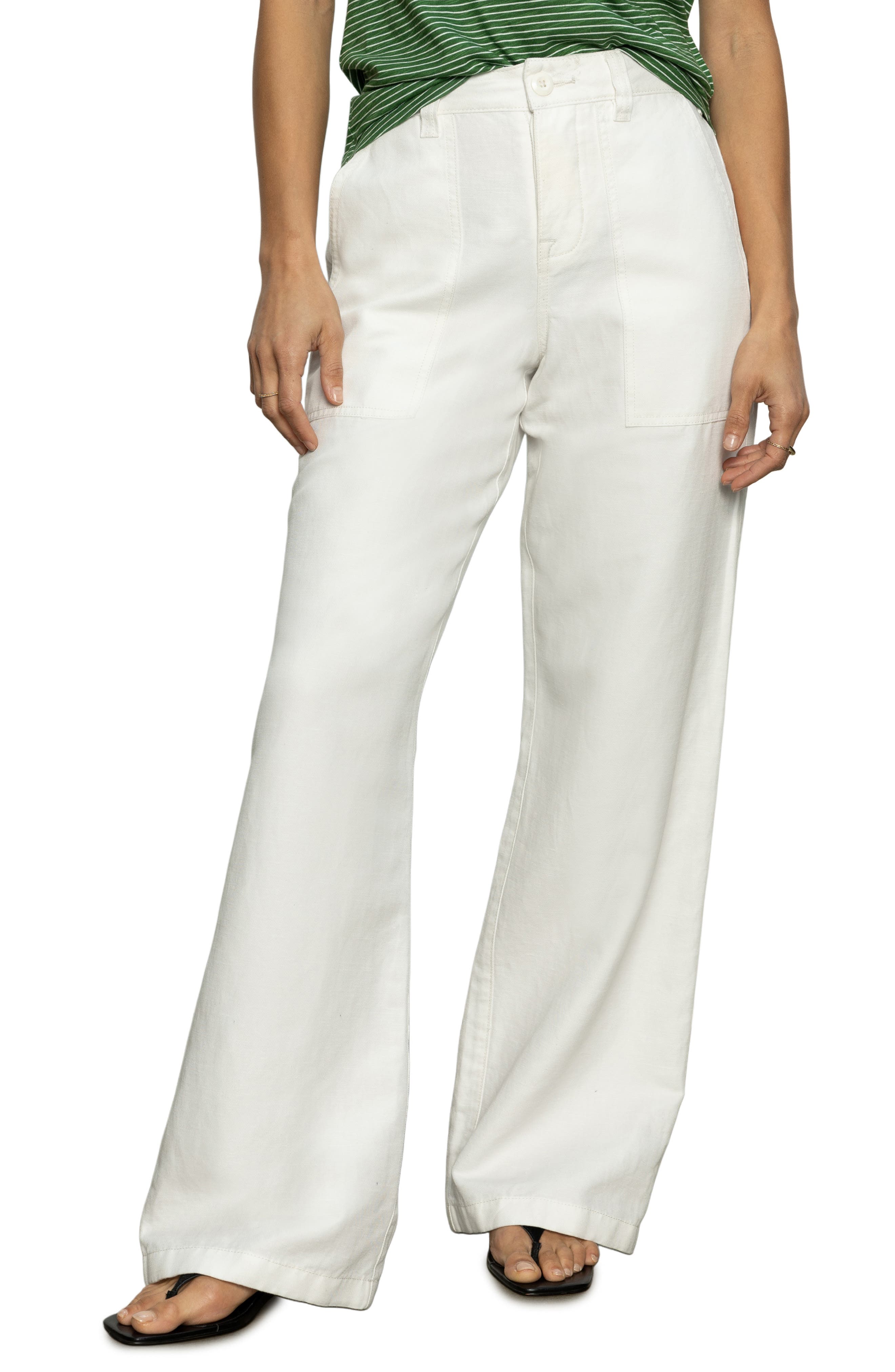 Sanctuary Wide Leg Linen Blend Pants