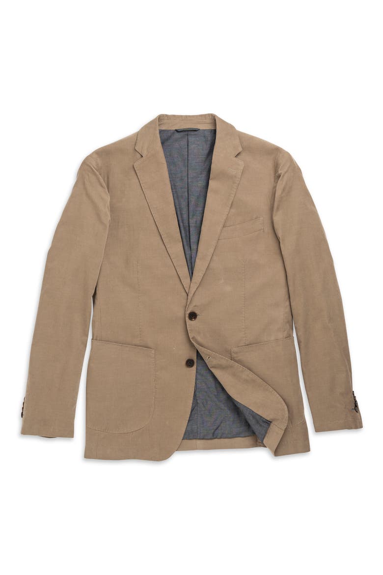 Saint Bathans Cotton Corduroy Sport Coat, Alternate, color, TAN