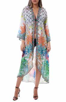 RANEES Mixed Print Chiffon Duster