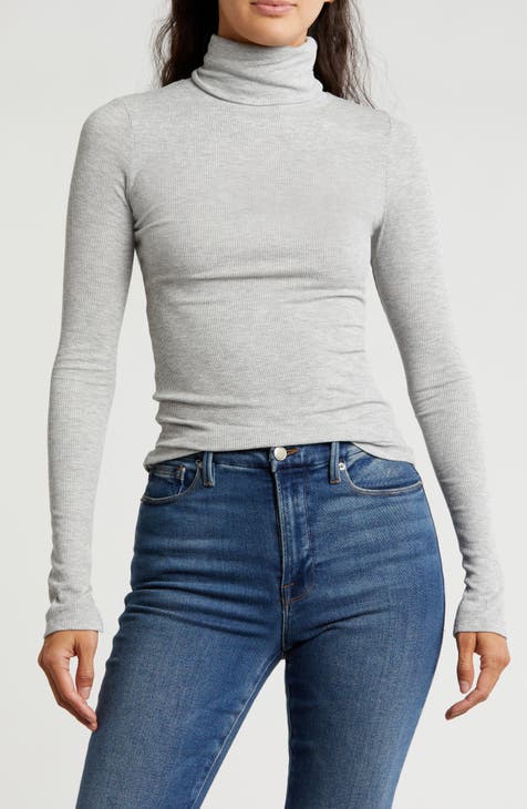 Ribbed Long Sleeve Turtleneck Top