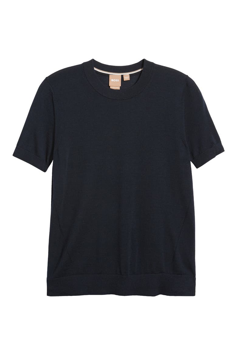 Falyssiasi Wool T-Shirt Sweater, Alternate, color, DK BU