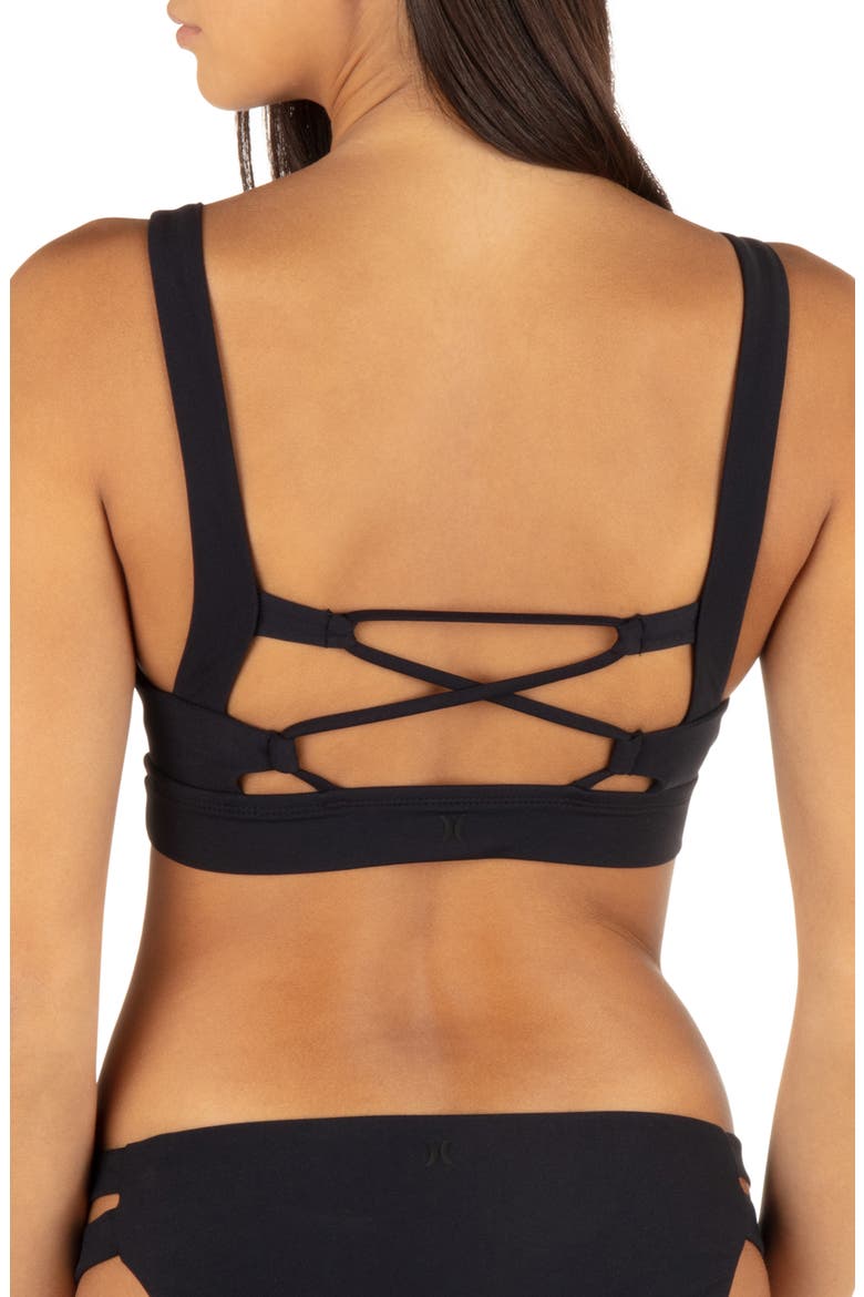 Max Solid Tab Bikini Top, Alternate, color, BLACK