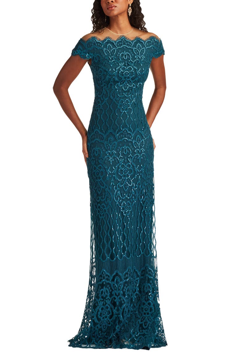 Rhinestone Paisley Gown, Main, color, STARRY NIGHT