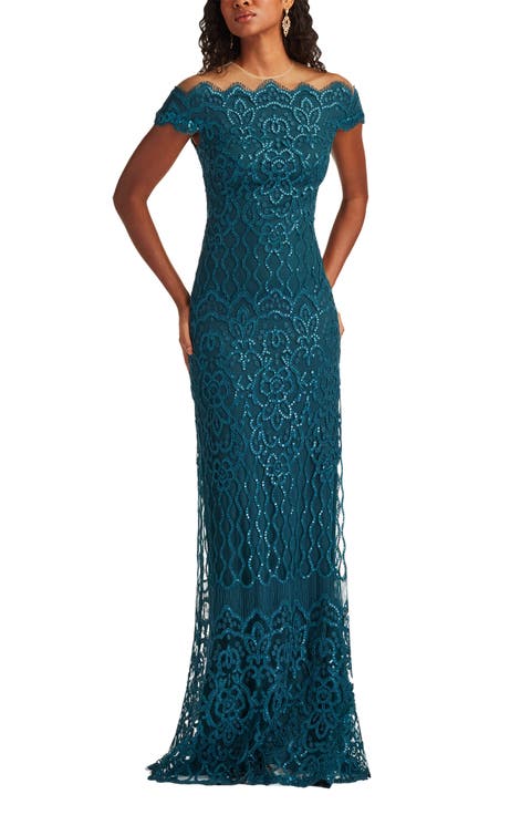 Rhinestone Paisley Gown